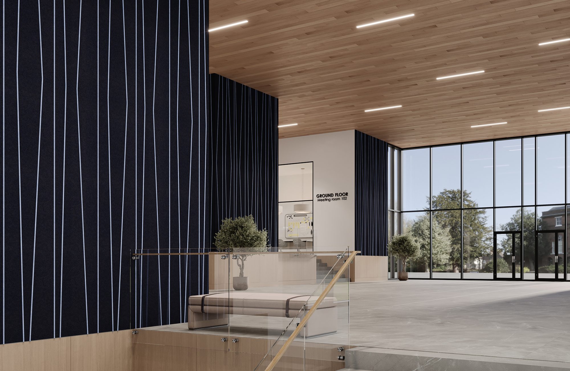 Spine Wall Panels, Stems A | Flint, Periwinkle | Premier Collection