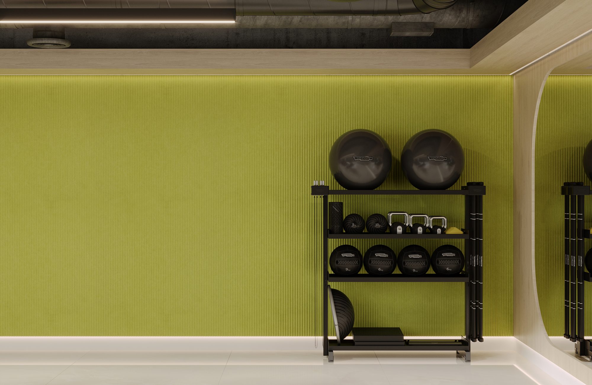 QuietForm, Ribbed B Wall Panels | Wasabi | Premier Collection