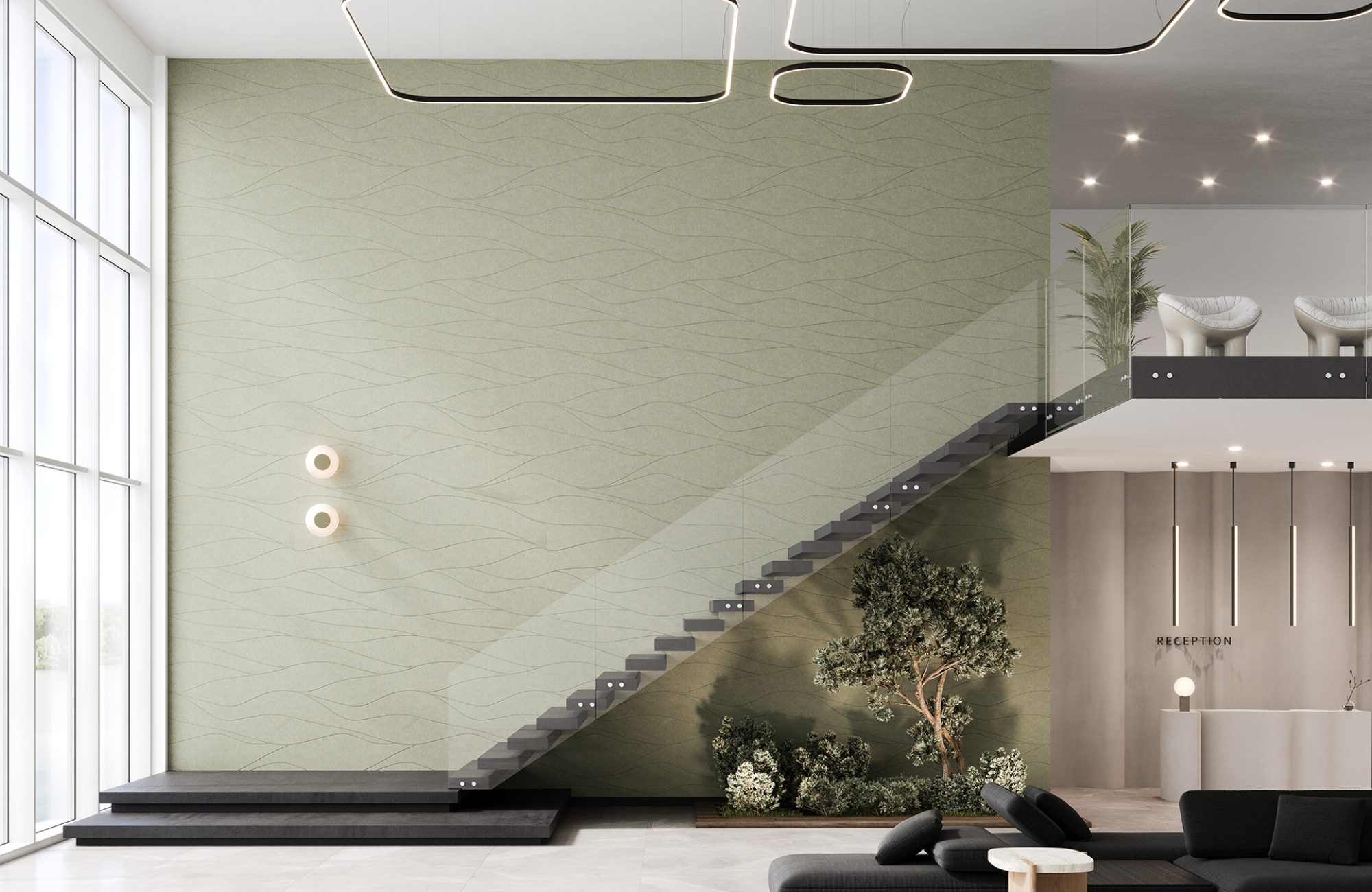 QuietForm, Stream Wall Panels | Pistachio | Premier Collection