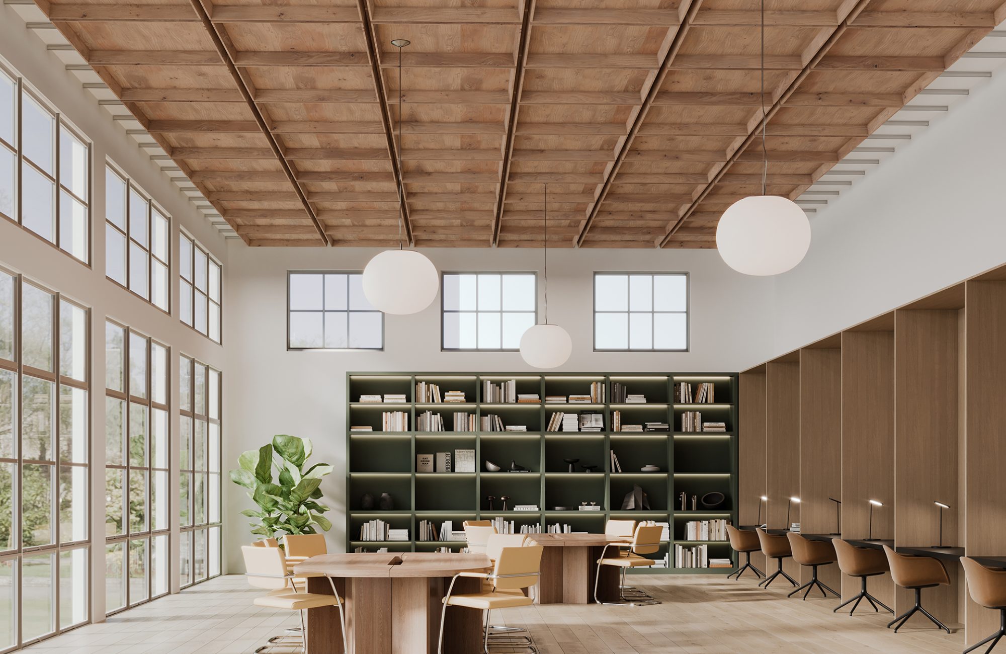 Recess, Chamfer Ceiling Frames | Fumed Oak | WoodGrain Collection