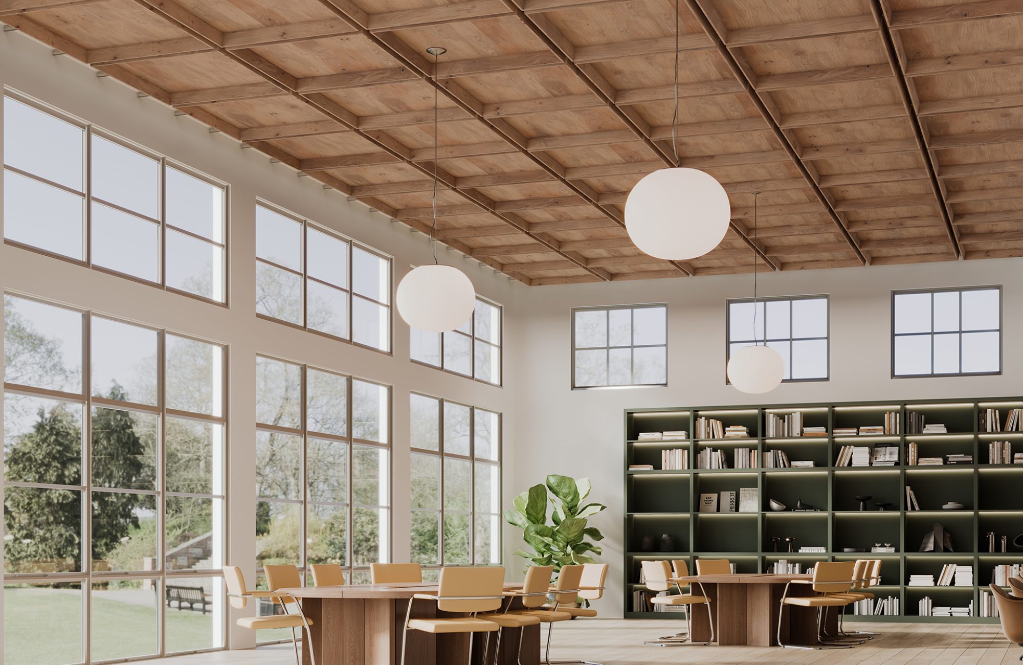 Recess, Chamfer Ceiling Frames | Fumed Oak | WoodGrain Collection