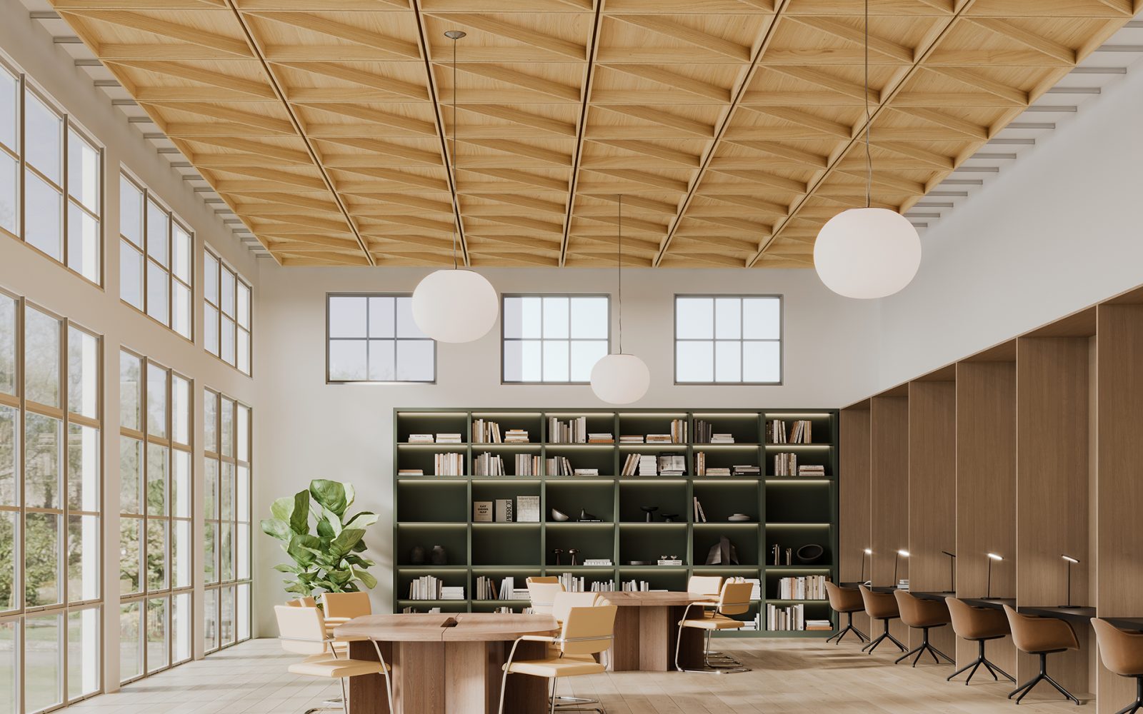 Recess, Cleft Ceiling Frames | Natural Oak | WoodGrain Collection