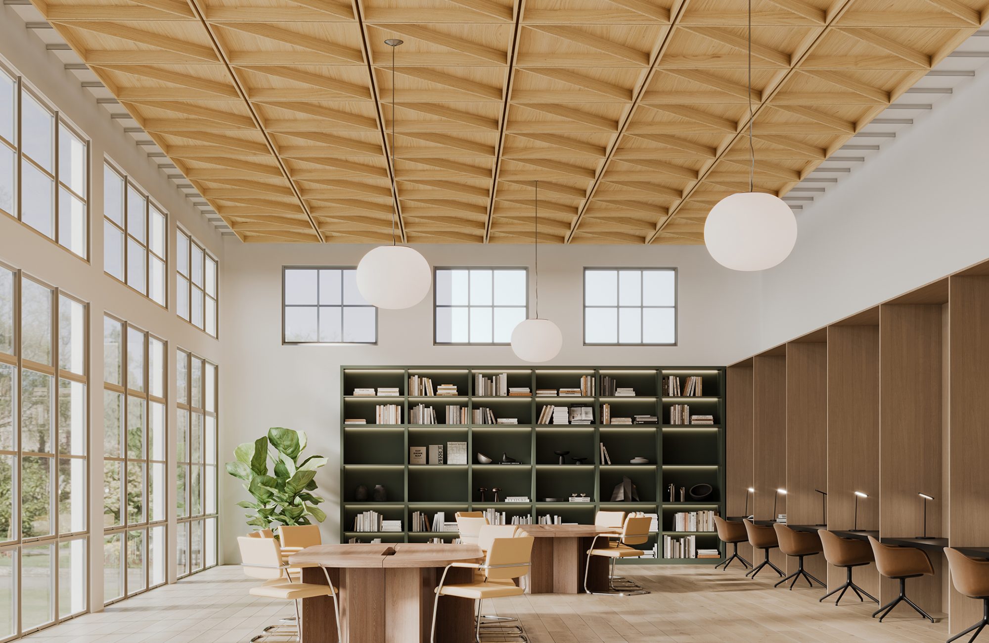 Recess, Cleft Ceiling Frames | Natural Oak | WoodGrain Collection