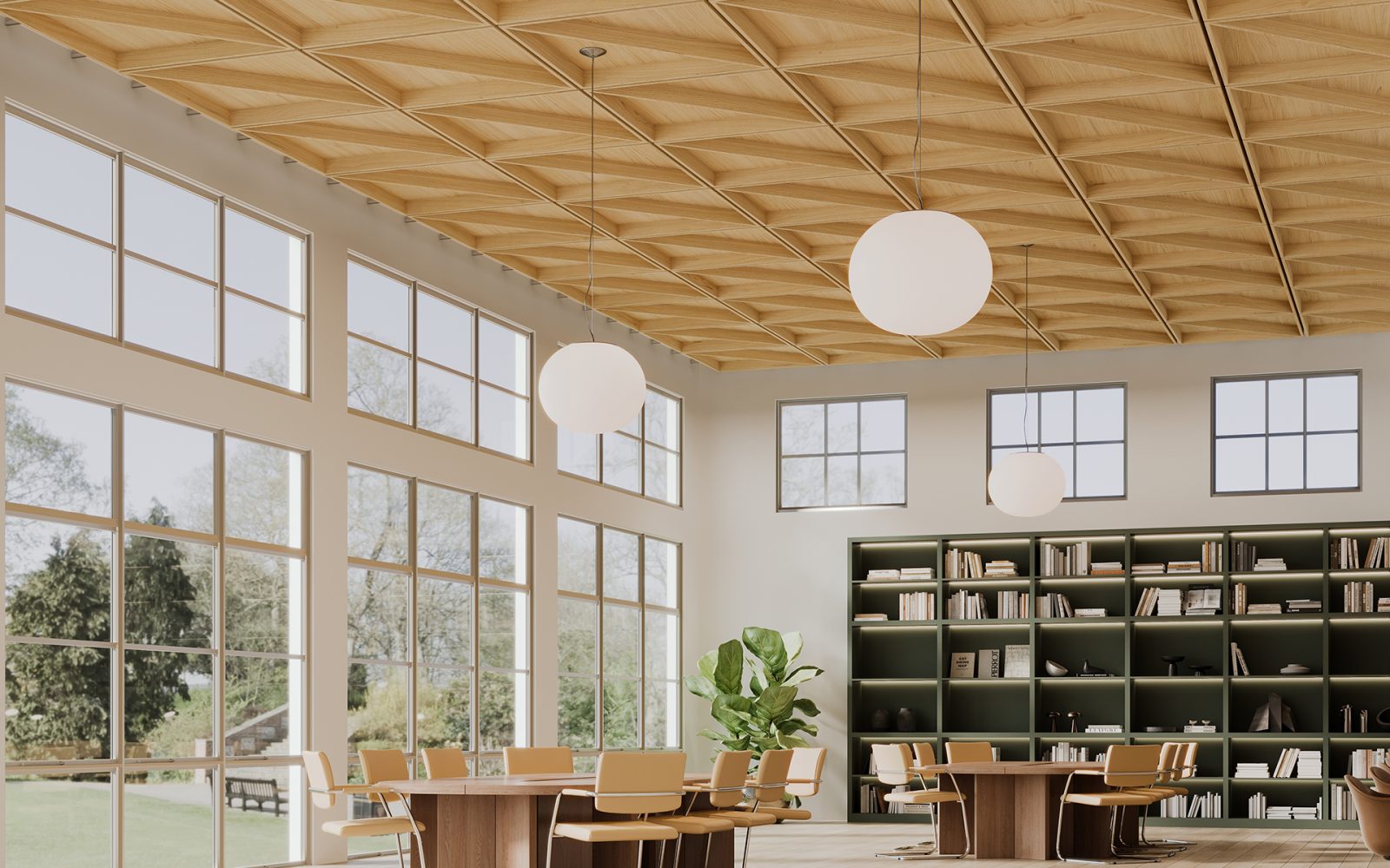 Recess, Cleft Ceiling Frames | Natural Oak | WoodGrain Collection