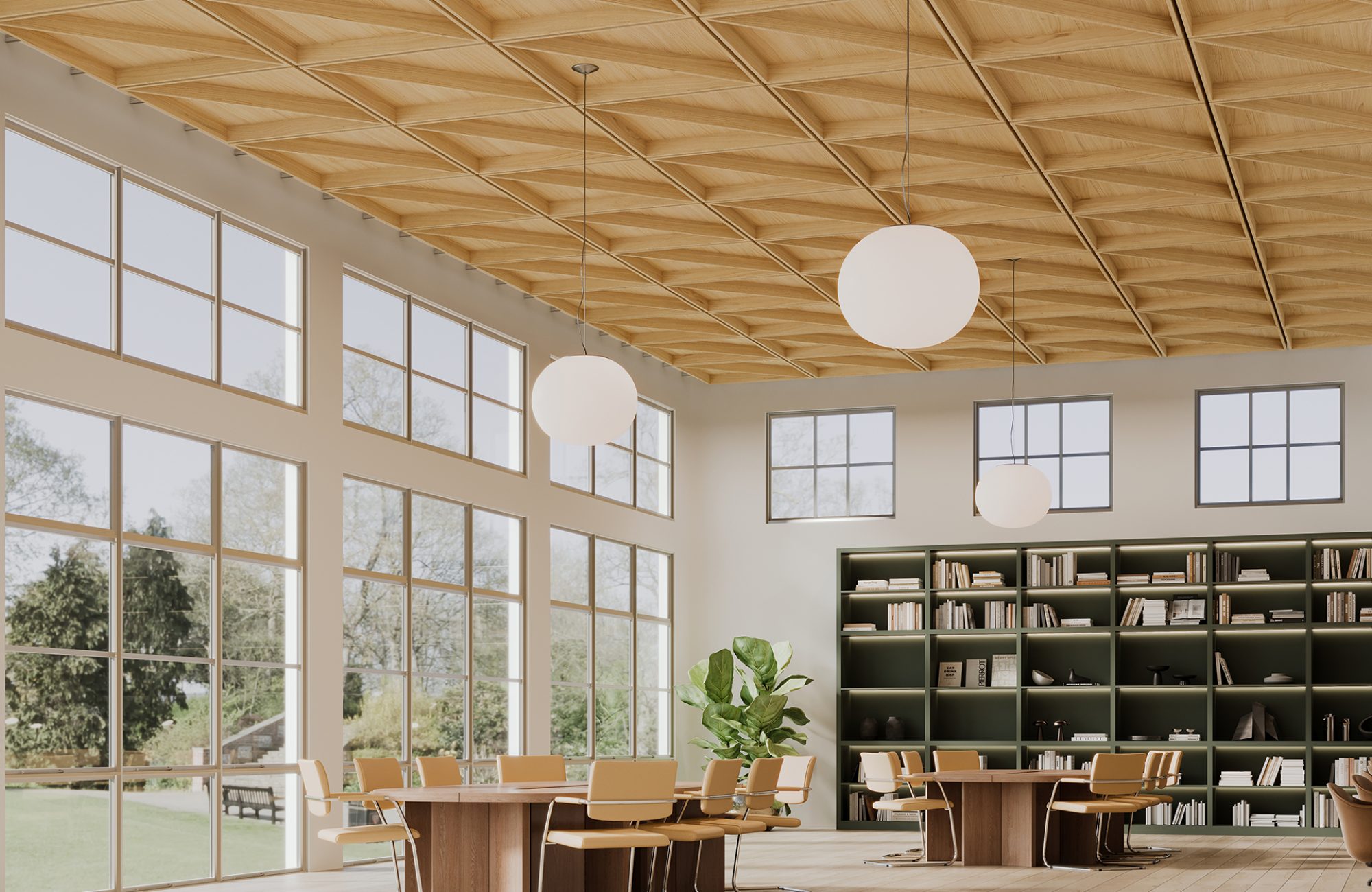 Recess, Cleft Ceiling Frames | Natural Oak | WoodGrain Collection