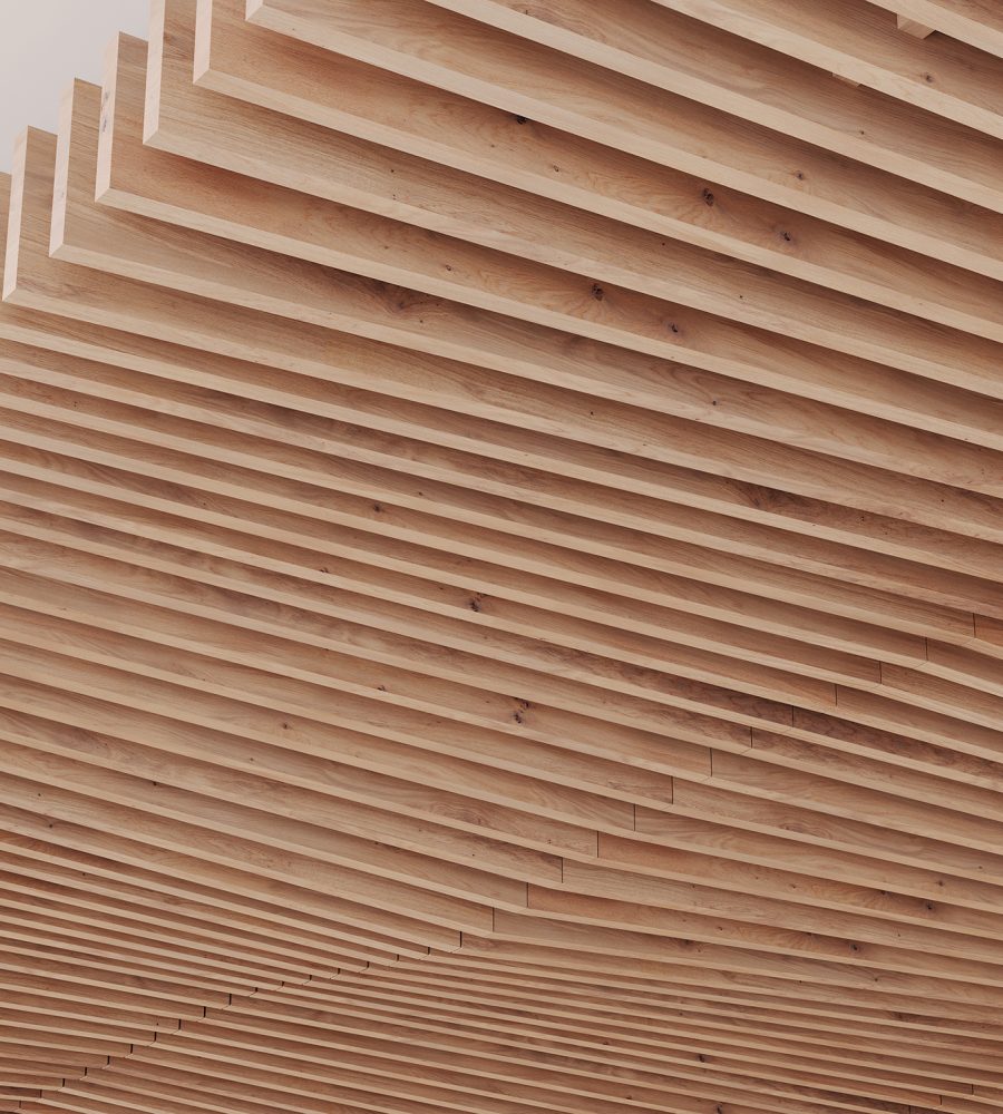 Rail, Lines Ceiling Frames | Fumed Oak | WoodGrain Collection