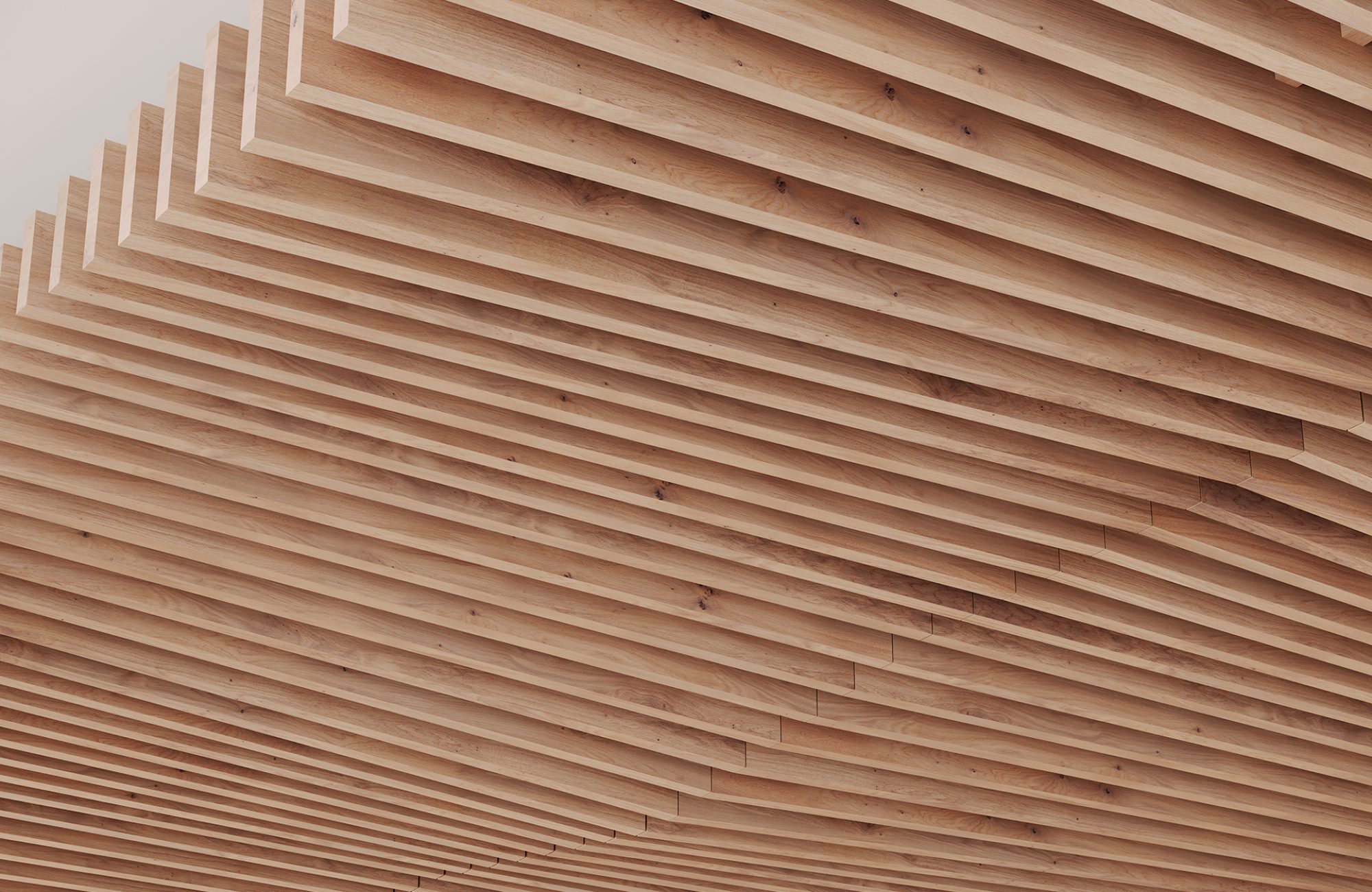 Rail, Lines Ceiling Frames | Fumed Oak | WoodGrain Collection