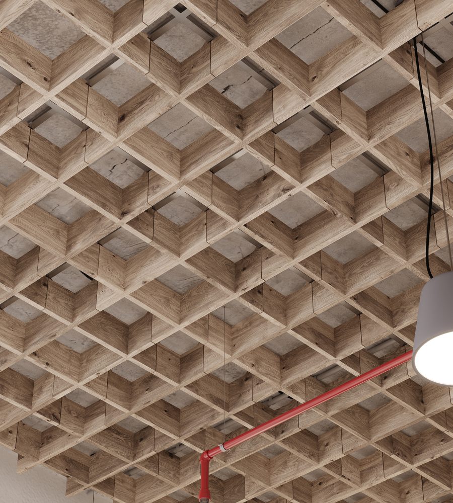 Woven, Buffalo Ceiling Frames | French Bobbin | WoodGrain Collection