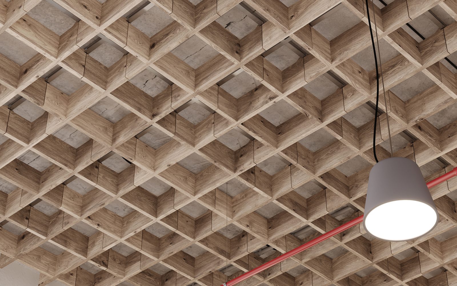 Woven, Buffalo Ceiling Frames | French Bobbin | WoodGrain Collection
