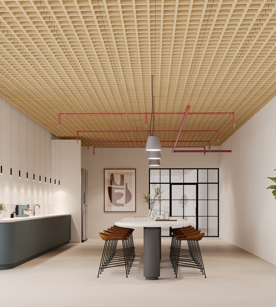 Woven, Pincheck Ceiling Frames | Natural Oak | WoodGrain Collection
