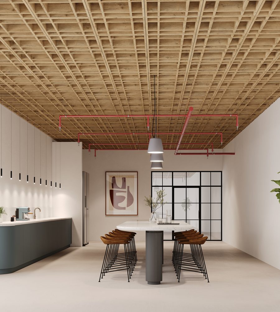 Woven, Tartan Ceiling Frame | Boardwalk | WoodGrain Collection