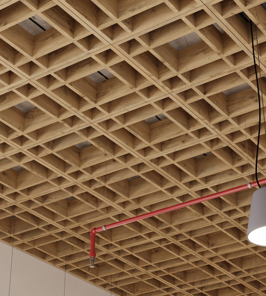 Woven, Tartan Ceiling Frame | Boardwalk | WoodGrain Collection