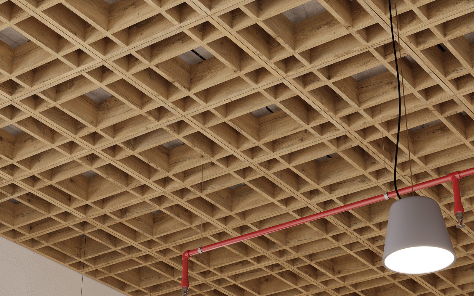Woven, Tartan Ceiling Frame | Boardwalk | WoodGrain Collection