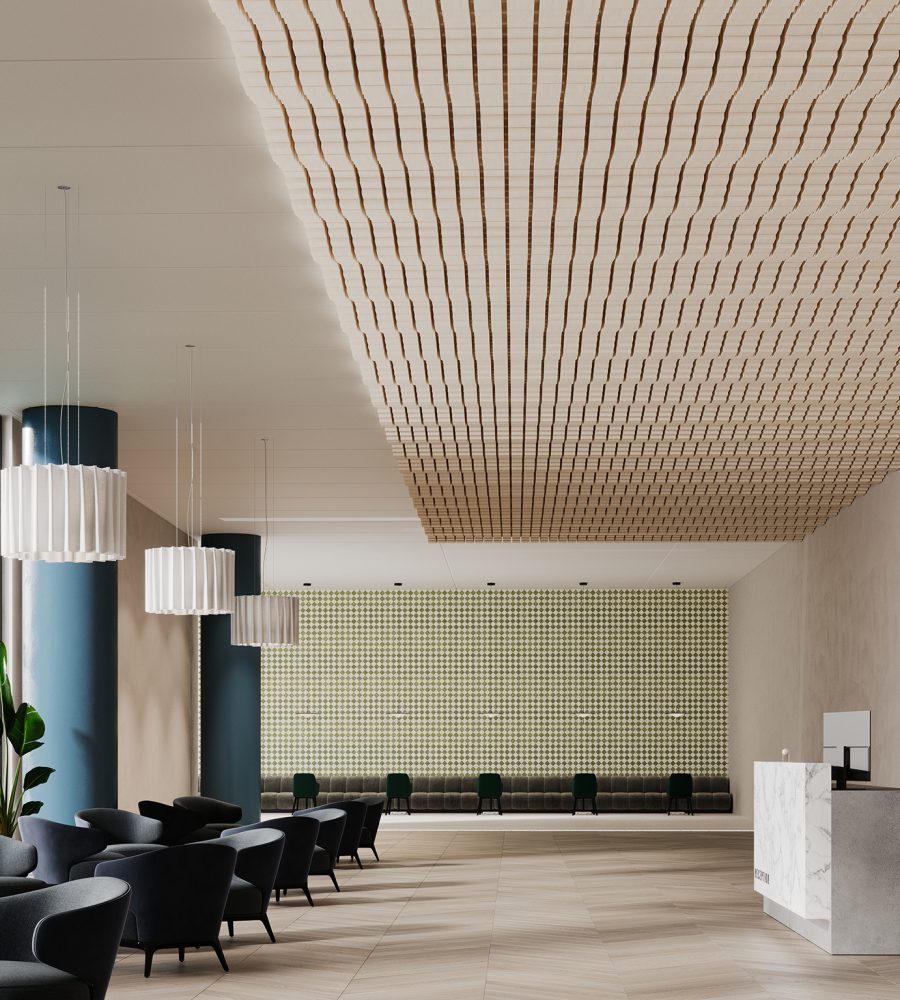 Mountain Vista Ceiling Frames | White Oak | WoodGrain Collection