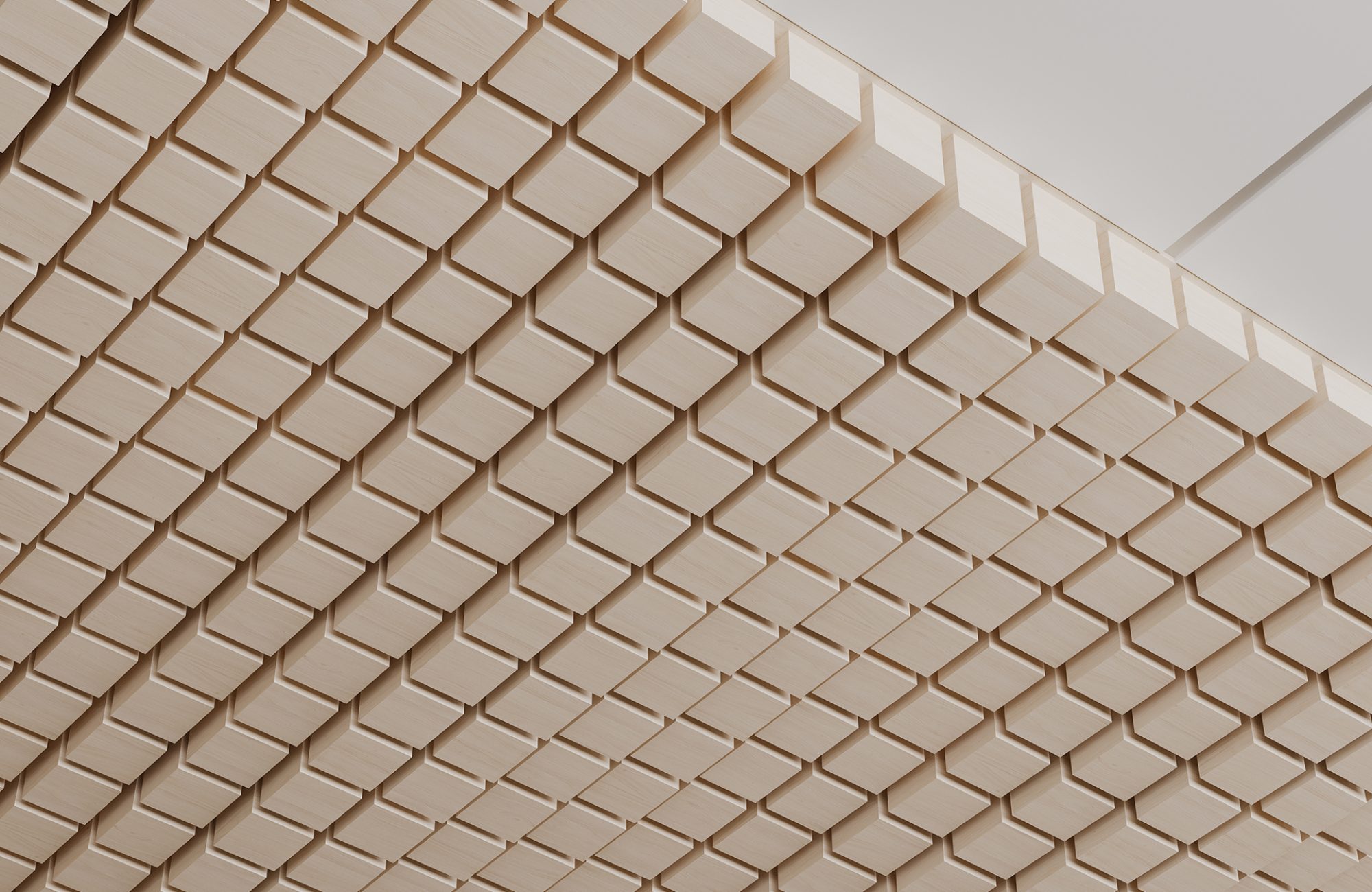 Mountain Vista Ceiling Frames | White Oak | WoodGrain Collection