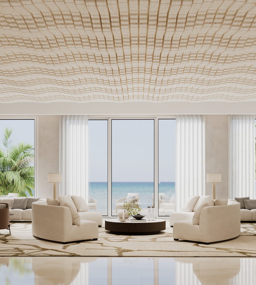 Vista, Oceanic Ceiling Frames | White Elm | WoodGrain Collection