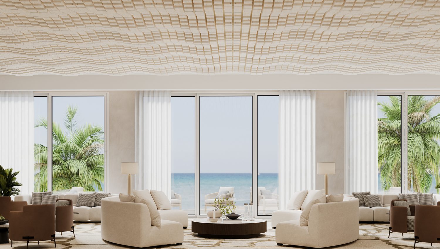 Vista, Oceanic Ceiling Frames | White Elm | WoodGrain Collection