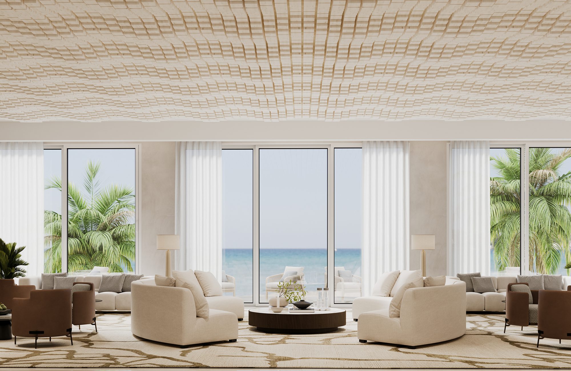 Vista, Oceanic Ceiling Frames | White Elm | WoodGrain Collection