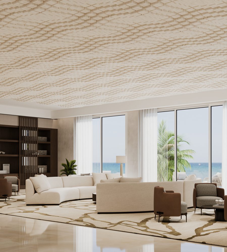 Vista, Oceanic Ceiling Frames | White Elm | WoodGrain Collection