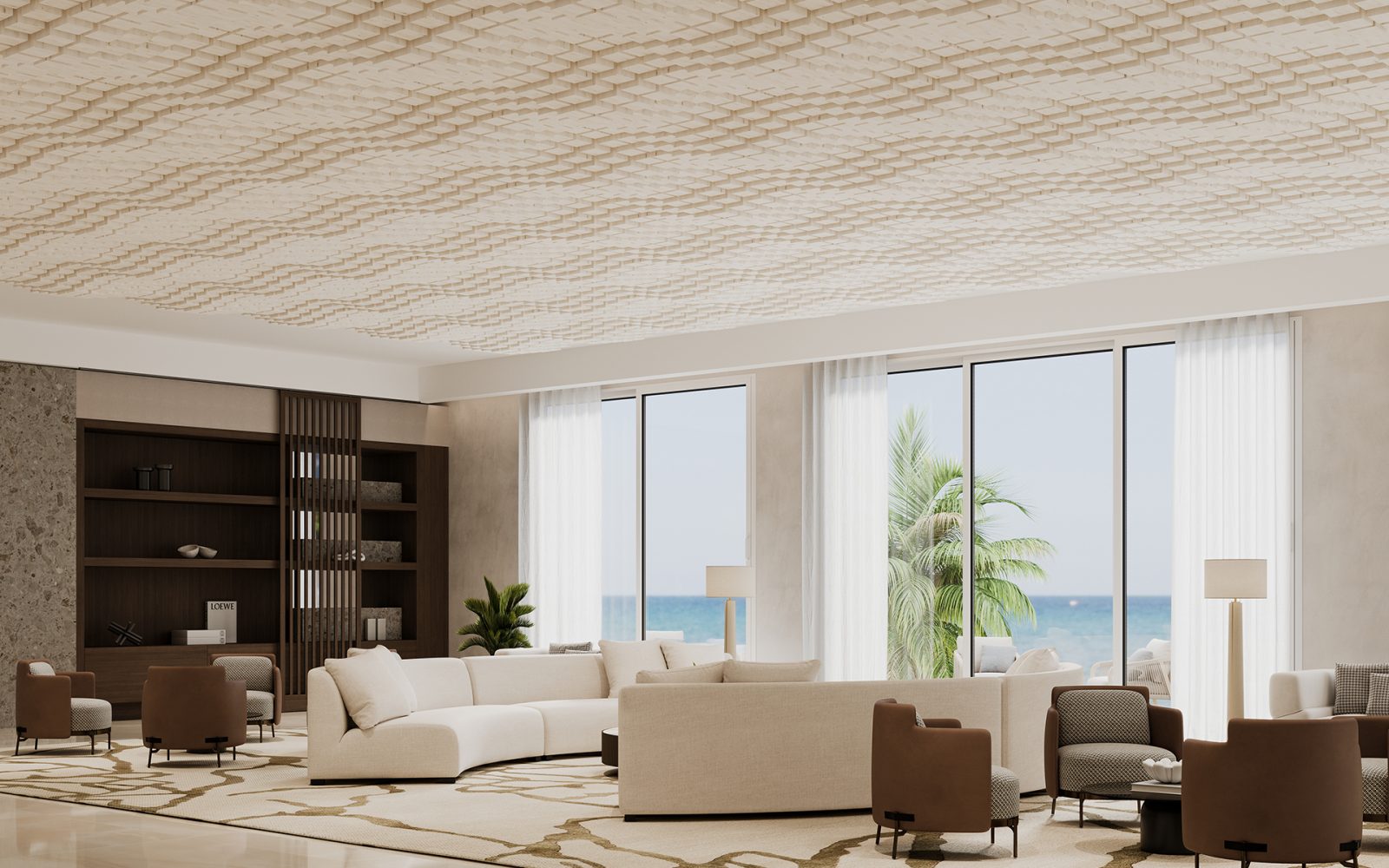 Vista, Oceanic Ceiling Frames | White Elm | WoodGrain Collection