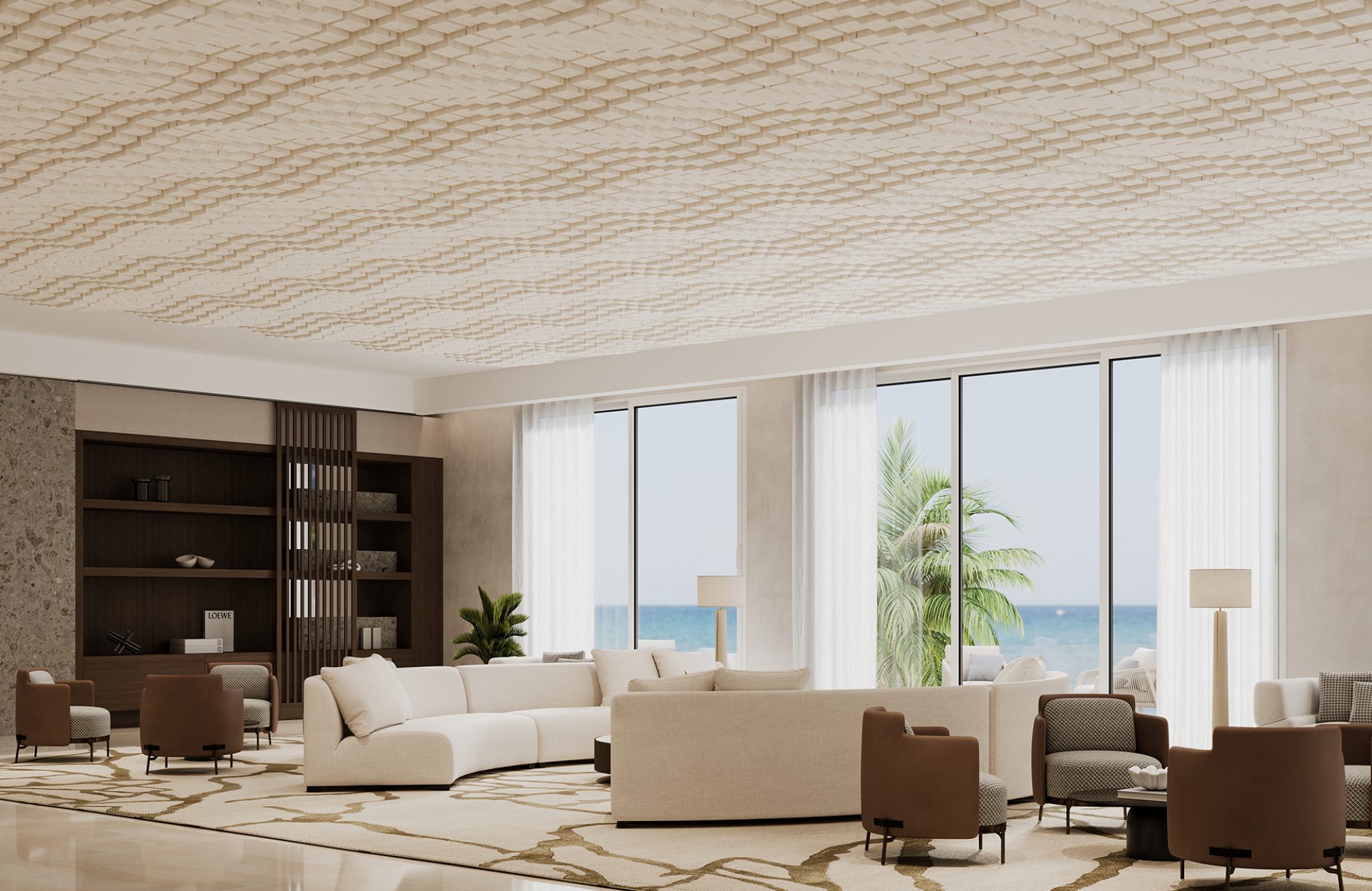 Vista, Oceanic Ceiling Frames | White Elm | WoodGrain Collection
