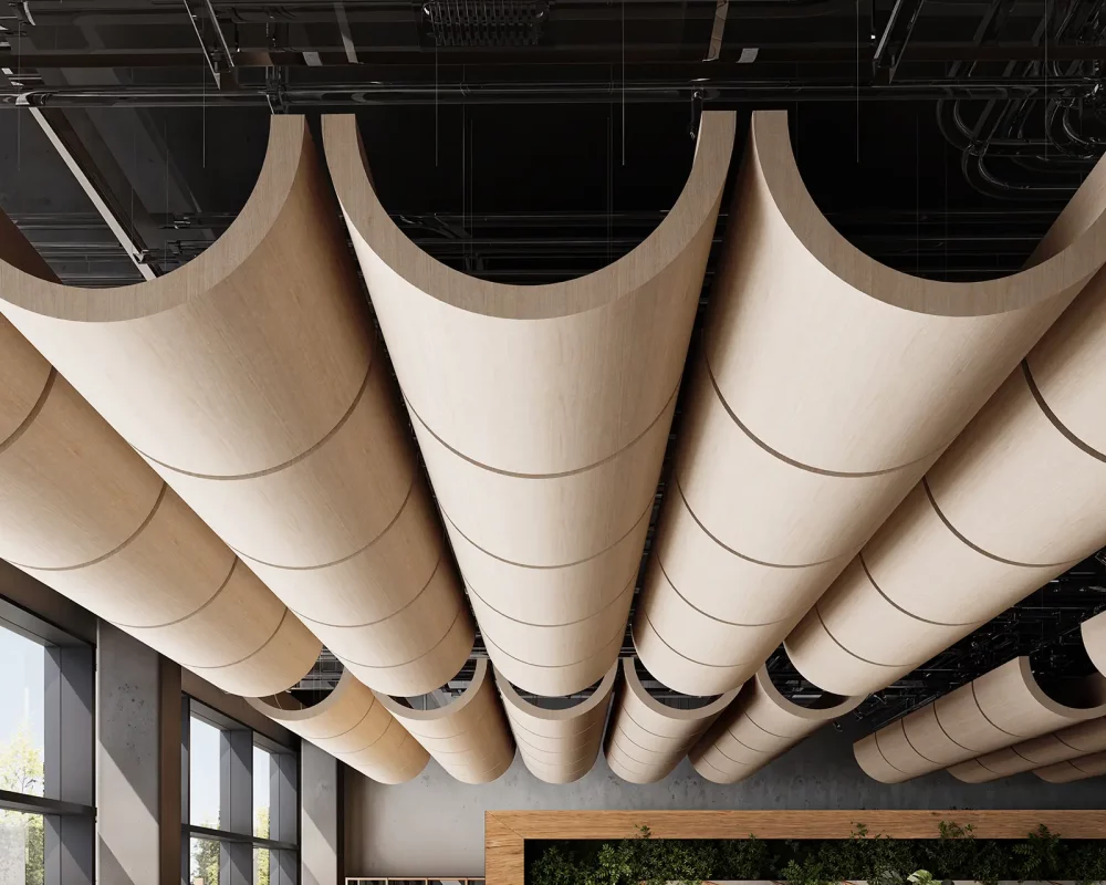 Swing Ceiling Clouds | White Oak | WoodGrain Collection