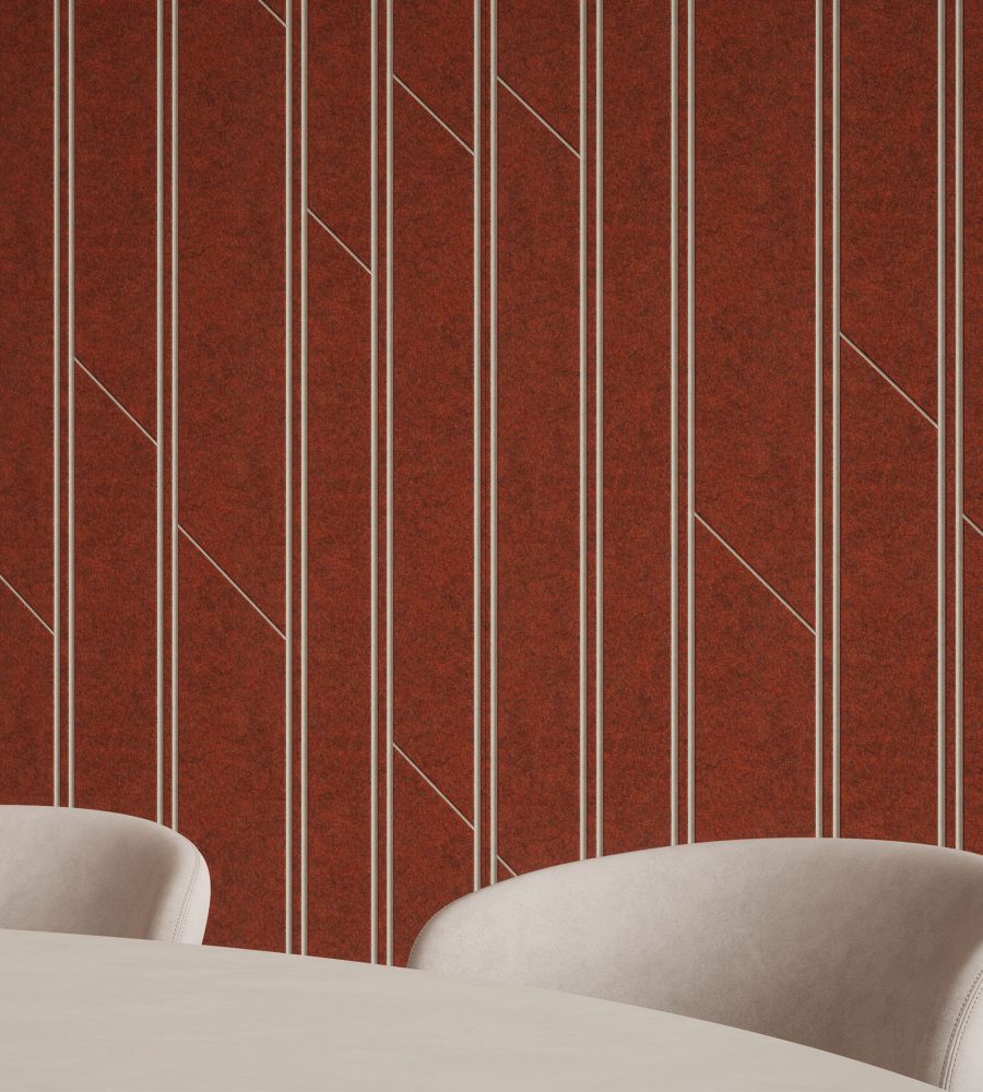Fracture Two-Tone Wall Panel, Optics | Peppercorn, Almond | Premier Collection