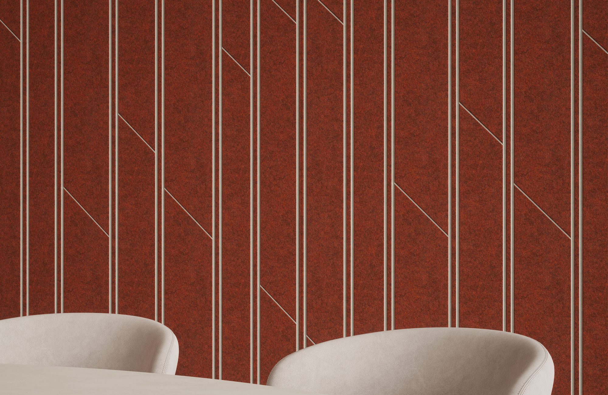 Fracture Two-Tone Wall Panel, Optics | Peppercorn, Almond | Premier Collection