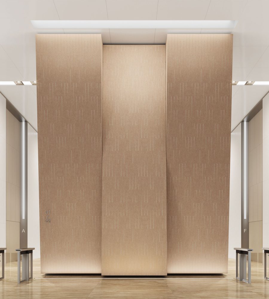 Fracture Two-Tone Wall Panel, Thread | Umber, Almond | Premier Collection