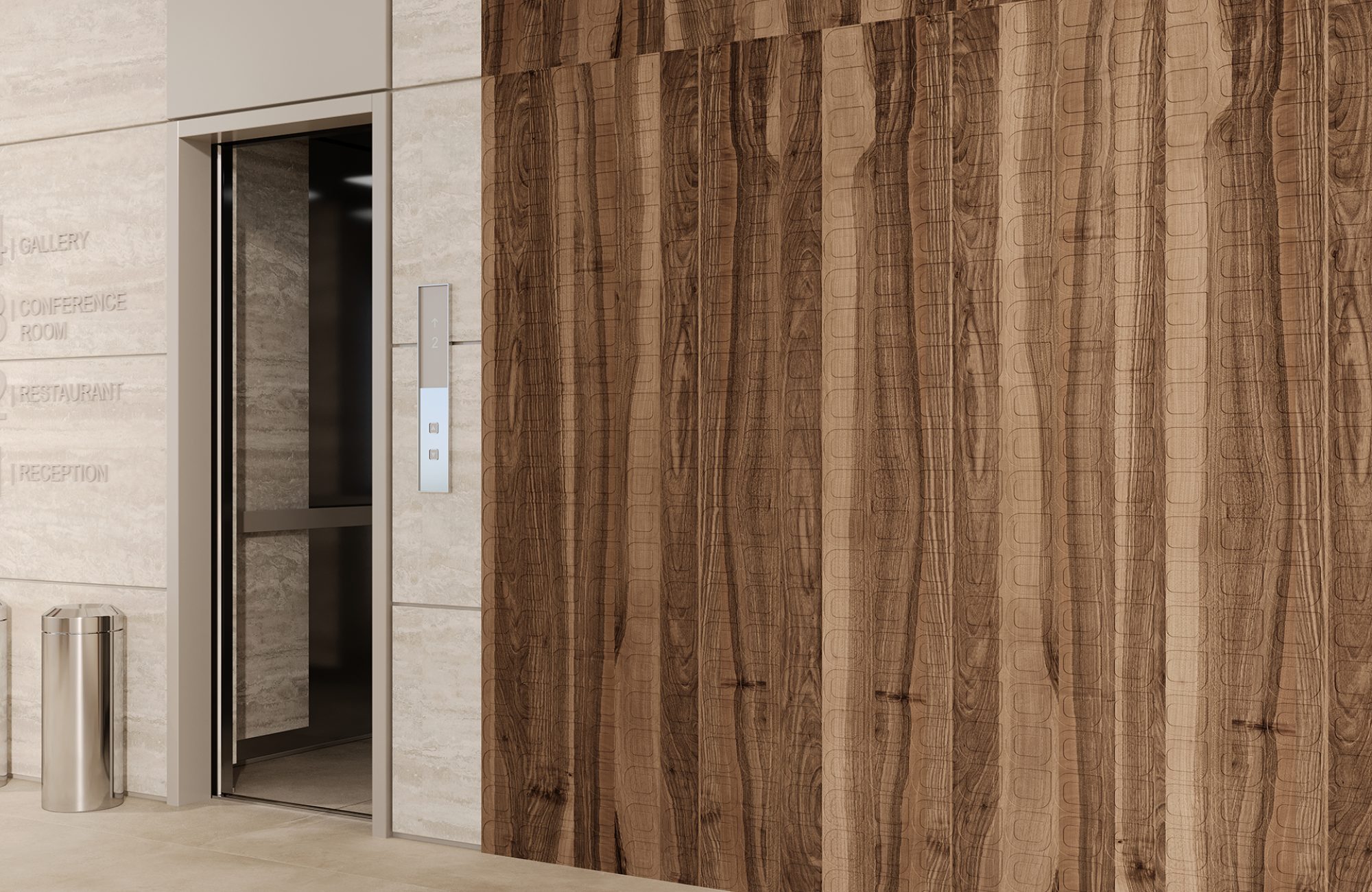 QuietForm, Dewdrops Wall Panels | Black Walnut | WoodGrain Collection