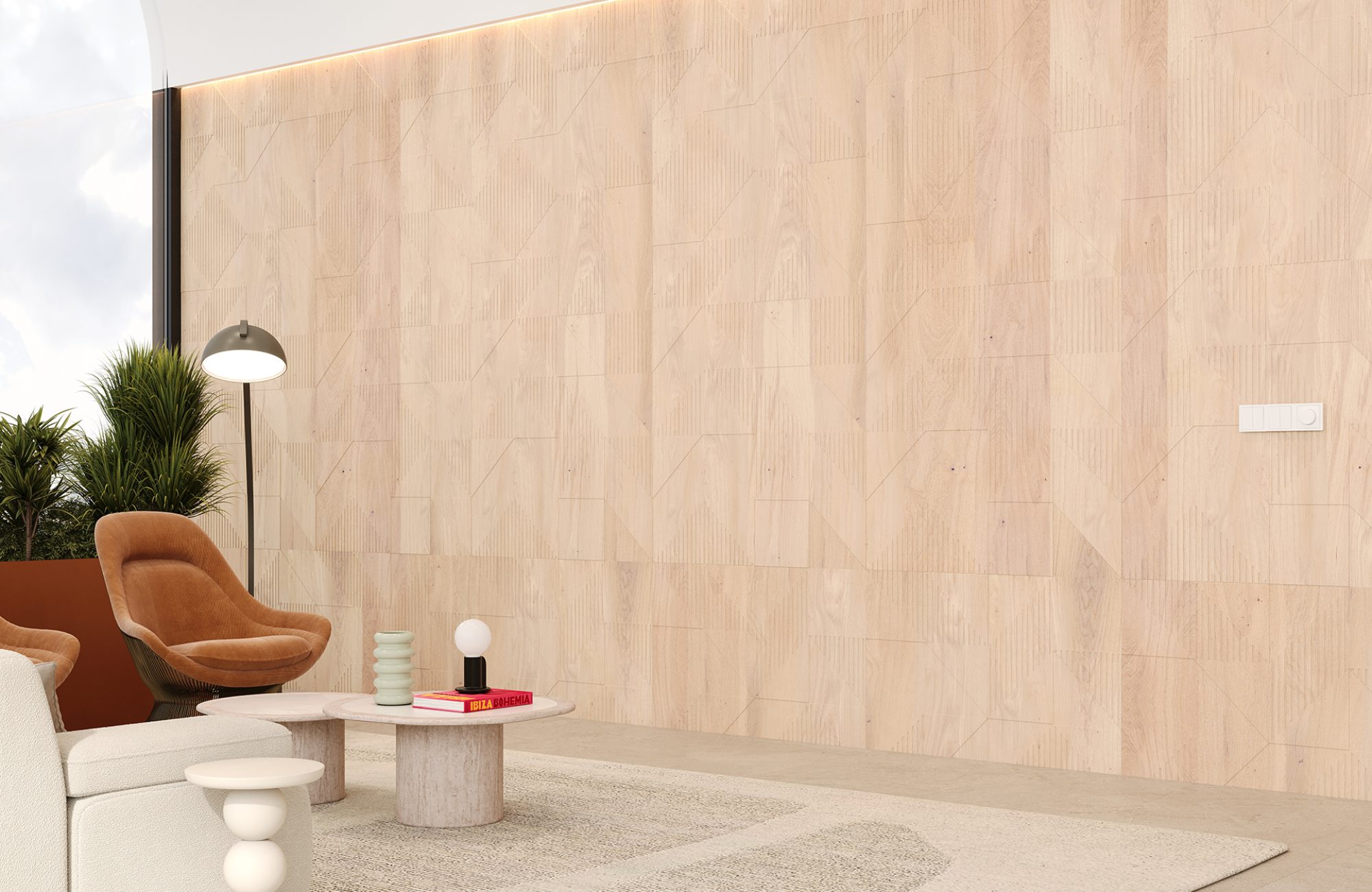 QuietForm, Geometry Wall Panels | Wine Barrel | WoodGrain Collection