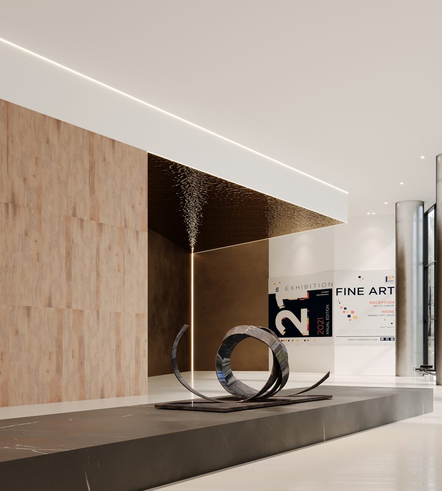 QuietForm, Ribbed B Wall Panels | Fumed Oak | WoodGrain Collection