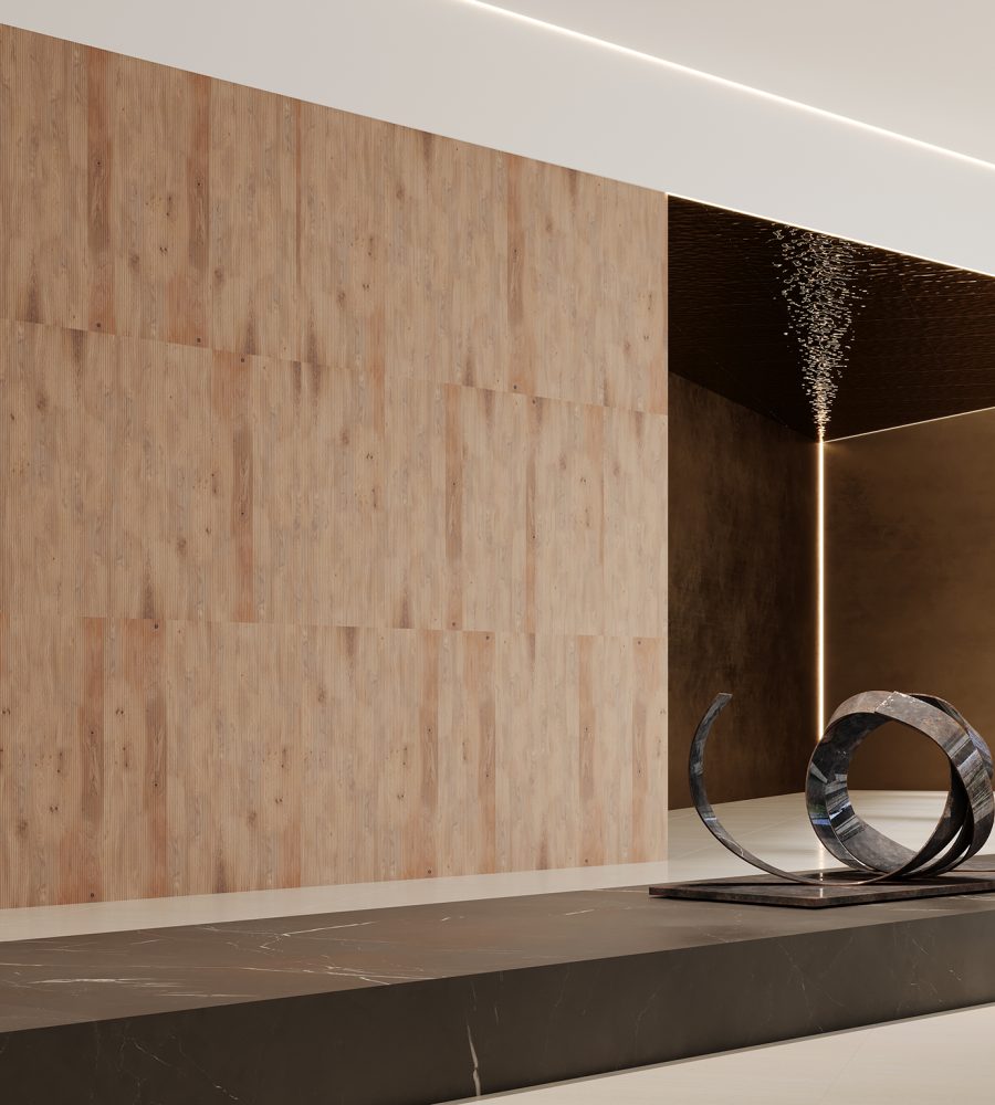 QuietForm, Ribbed B Wall Panels | Fumed Oak | WoodGrain Collection