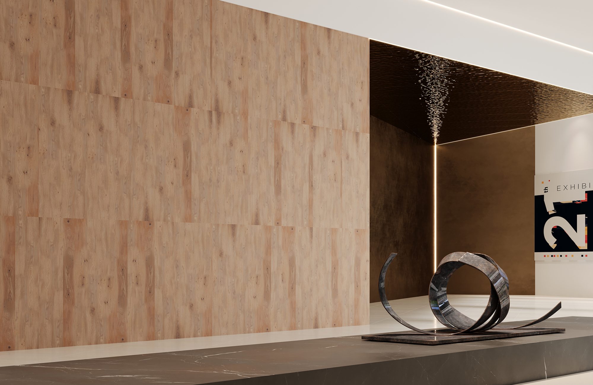 QuietForm, Ribbed B Wall Panels | Fumed Oak | WoodGrain Collection