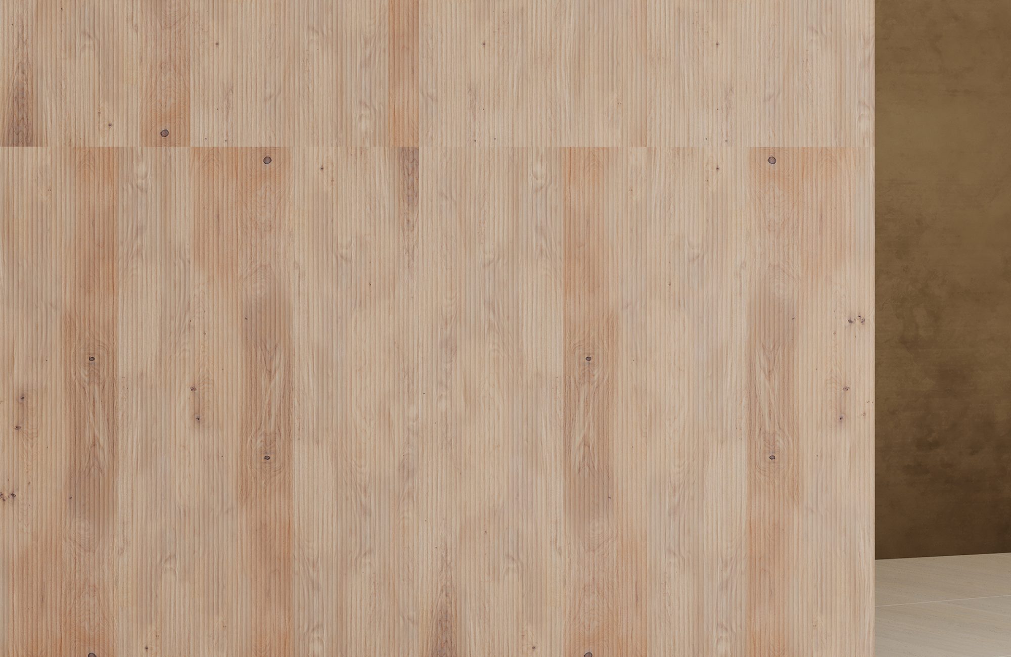 QuietForm, Ribbed B Wall Panels | Fumed Oak | WoodGrain Collection