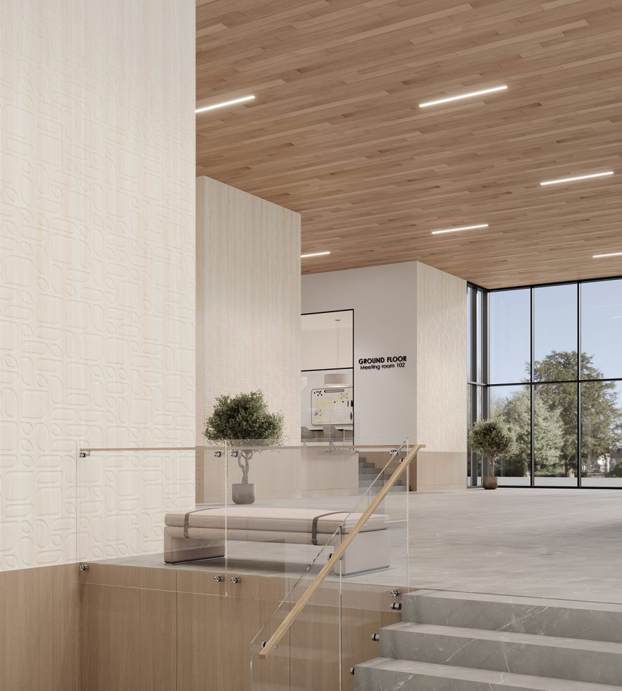 QuietForm, Stonewall Wall Panels | Lyed Larch | WoodGrain Collection