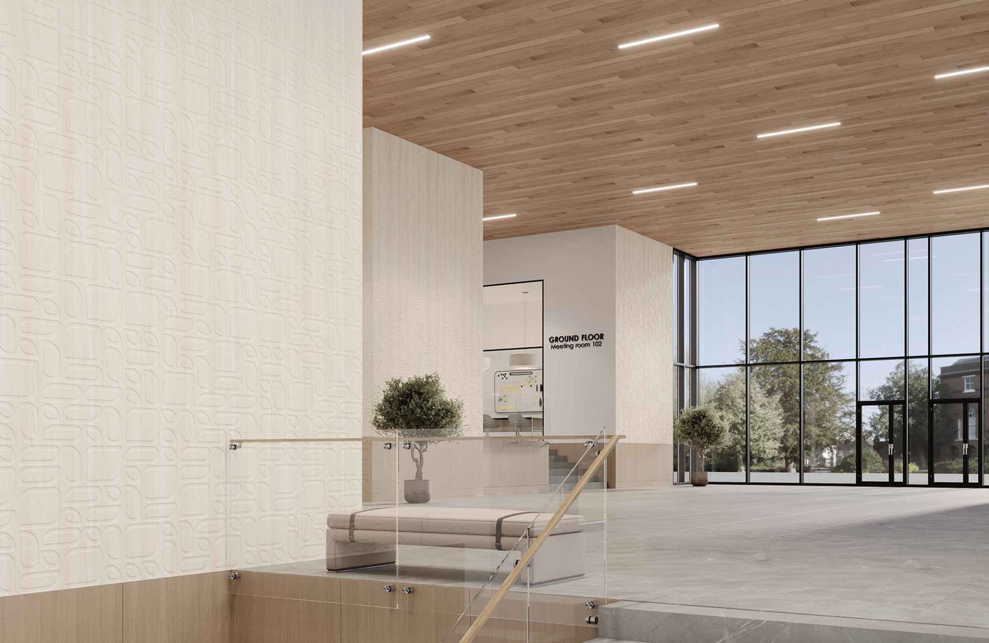QuietForm, Stonewall Wall Panels | Lyed Larch | WoodGrain Collection
