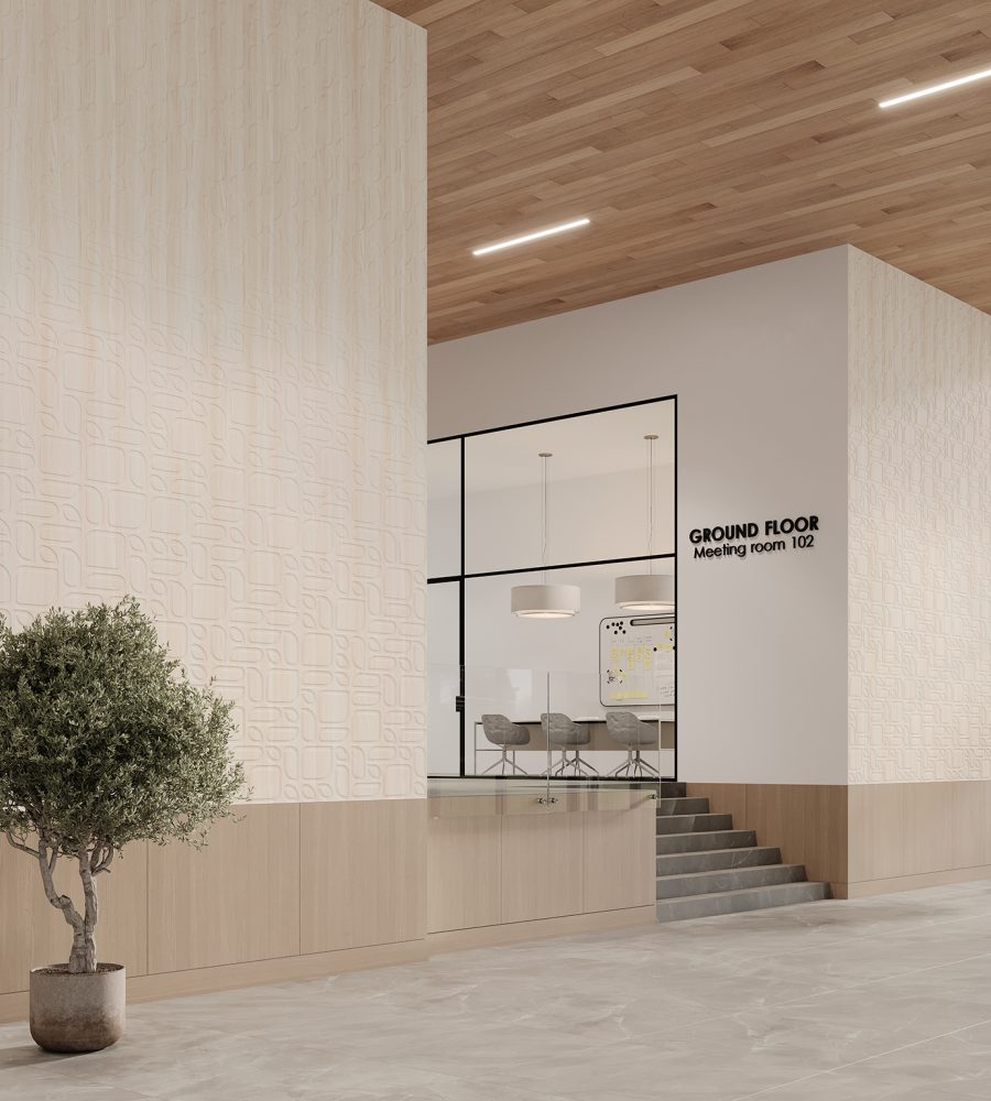 QuietForm, Stonewall Wall Panels | Lyed Larch | WoodGrain Collection