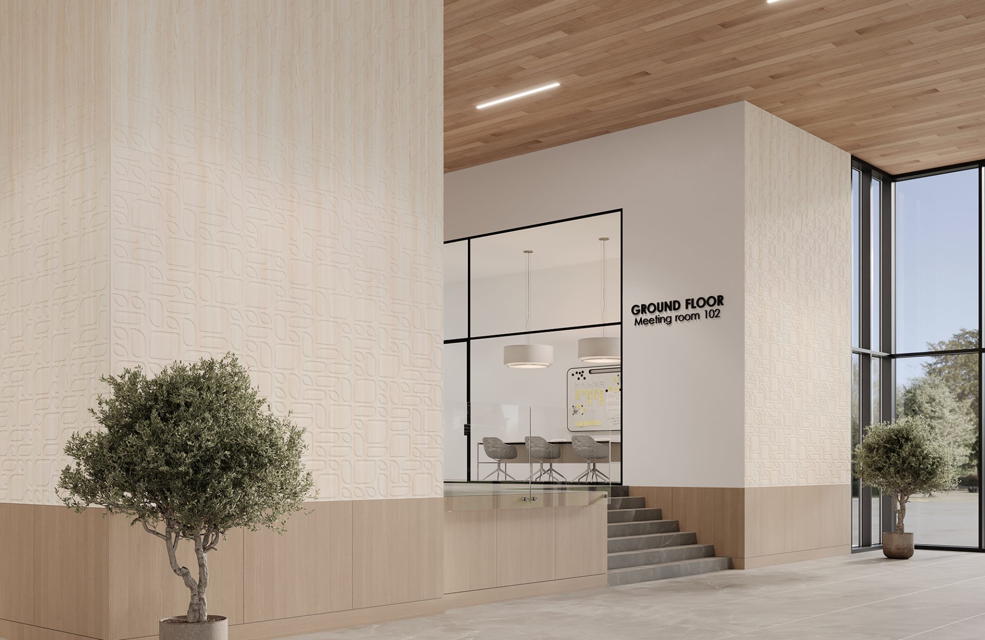 QuietForm, Stonewall Wall Panels | Lyed Larch | WoodGrain Collection