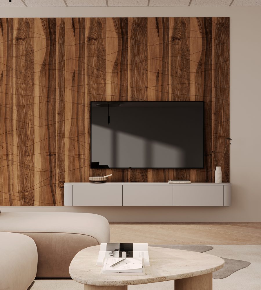 QuietForm, Stream Wall Panels | Black Walnut | WoodGrain Collection