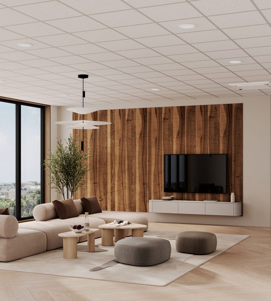 QuietForm, Stream Wall Panels | Black Walnut | WoodGrain Collection
