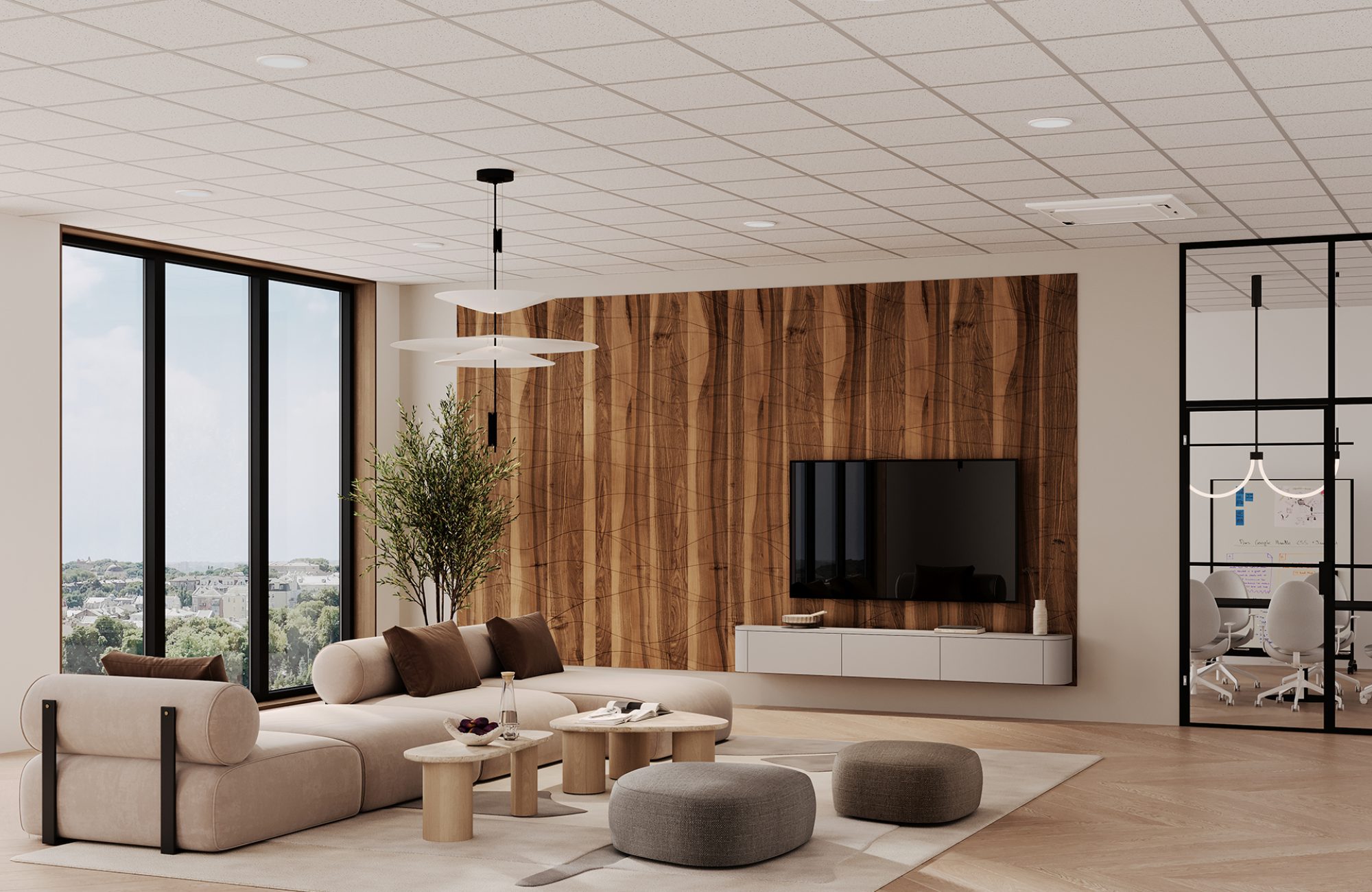 QuietForm, Stream Wall Panels | Black Walnut | WoodGrain Collection