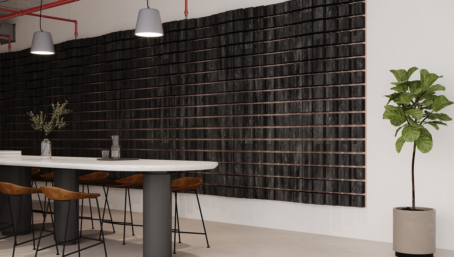 Vista Wall Tiles, Mountain | Charred Larch, Valentine | WoodGrain, Premier Collections