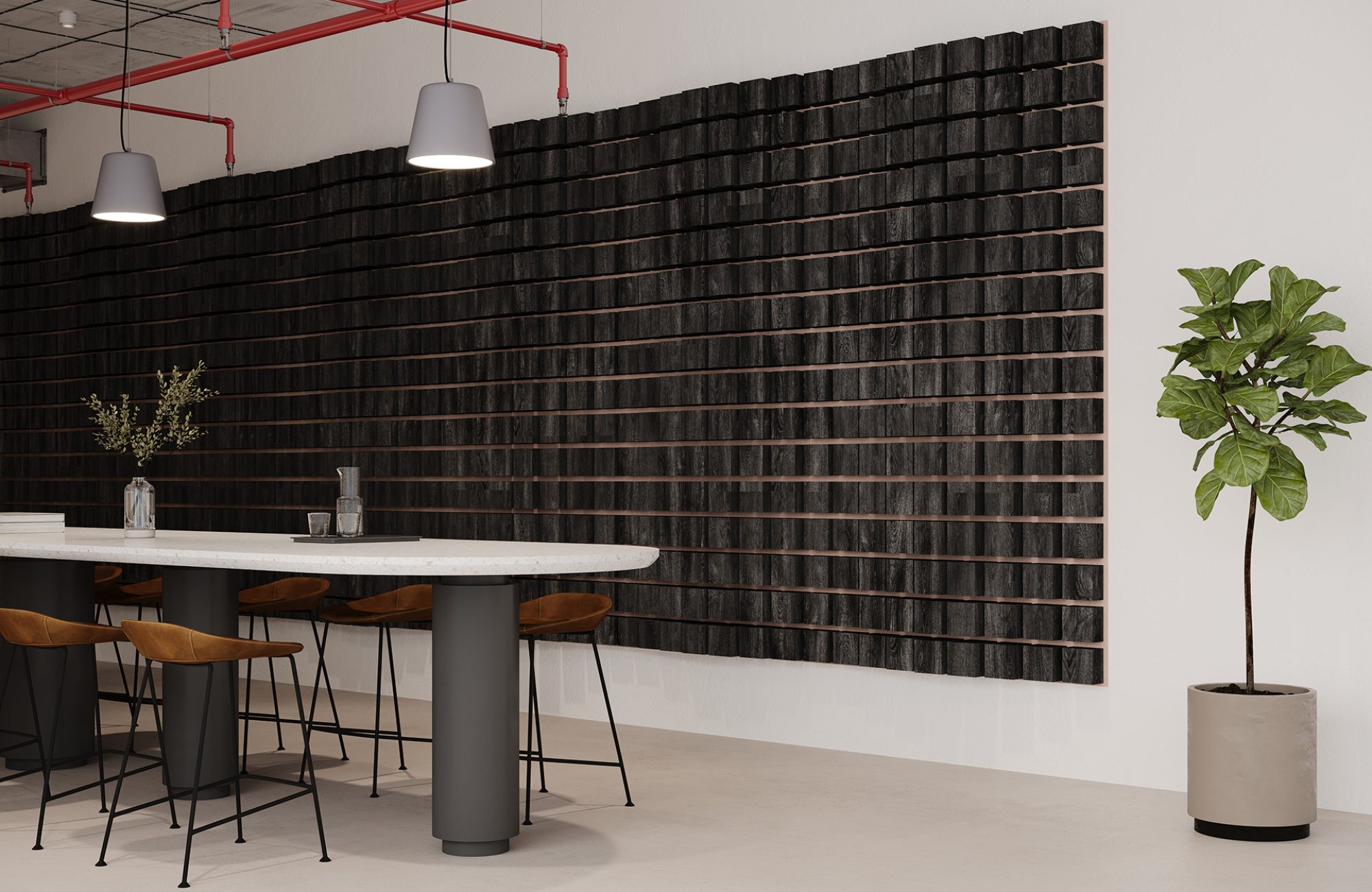 Vista Wall Tiles, Mountain | Charred Larch, Valentine | WoodGrain, Premier Collections