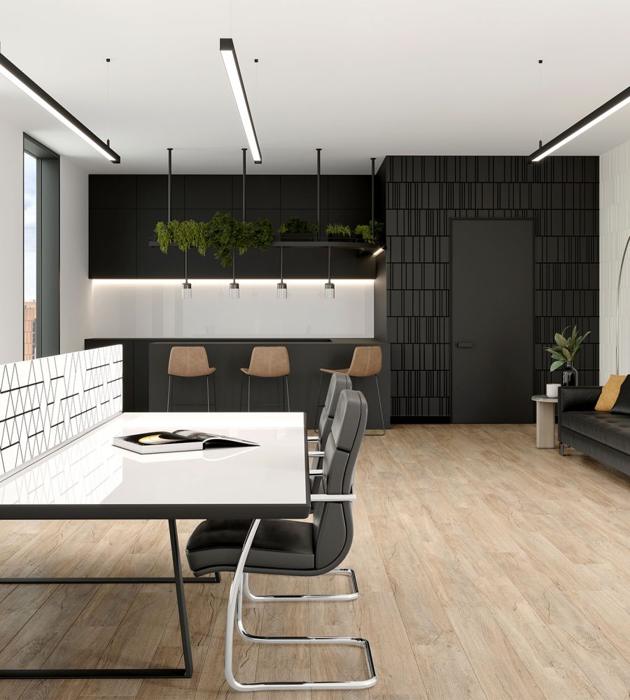 Fracture Tiles, Barcode | Piano Black | Premier Collection
