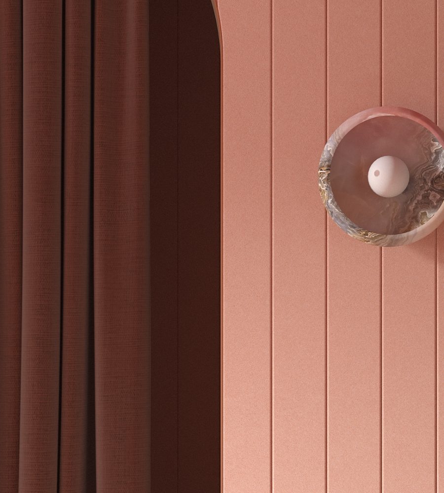 Fracture Wall Panel, Fineline | Flamingo | Premier Collection