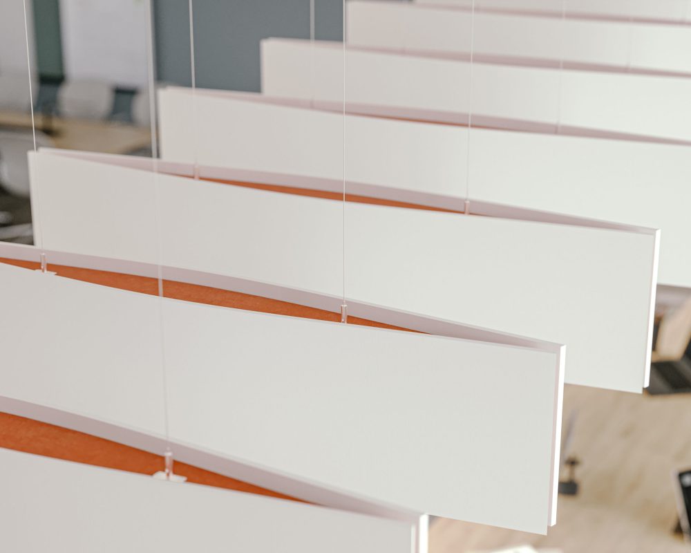 Aero Ceiling Baffles | White, Carrot | Premier Collection