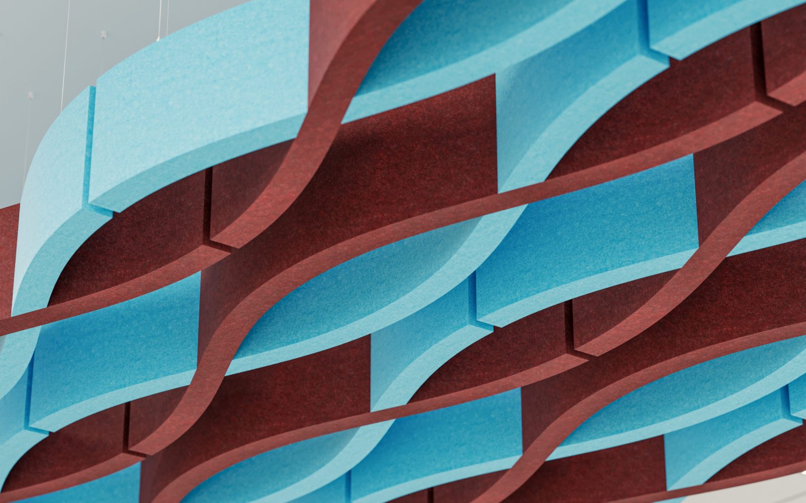 Billow Connect Ceiling Baffles | Azure, Currant | Premier Collection