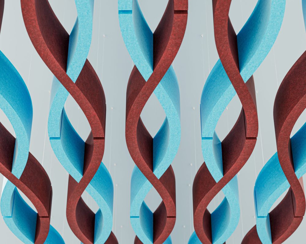 Billow Connect Ceiling Baffles | Azure, Currant | Premier Collection