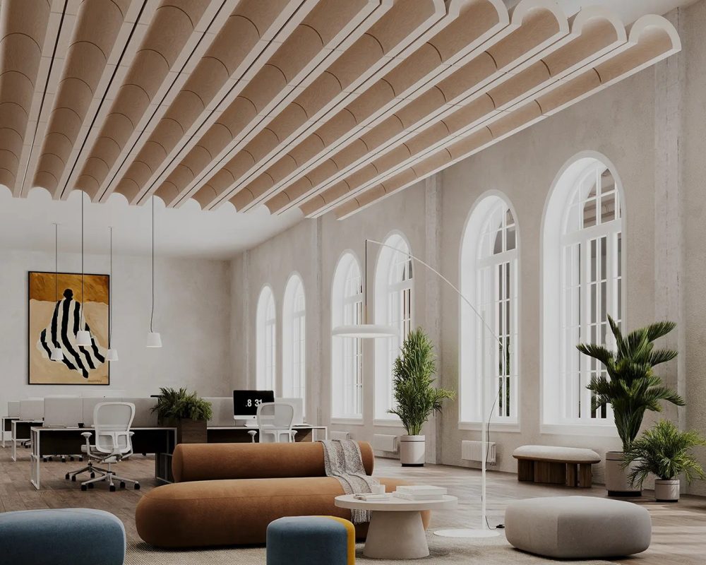 Crest Ceiling Clouds | Petrified Ash | WoodGrain Collection